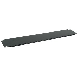 Heavy Duty 0.065" Steel Blank Rack Panel 2U with Flanges
